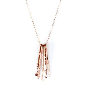 14k Rose Gold Filled Fringe Pendant